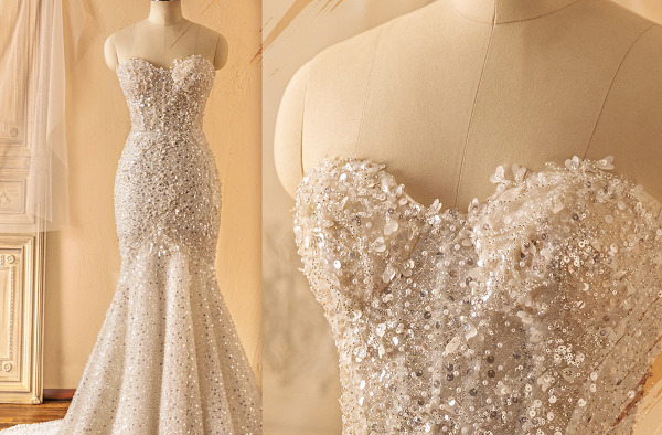 Những chiếc váy kim tuyến luôn được gia công tỉ mỉ để phục vụ cho dịp đặc biệt