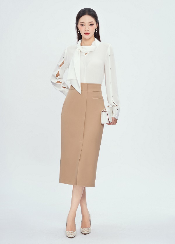 Chân váy bút chì giúp tôn dáng tối đa và mang lại vẻ đẹp thanh lịch