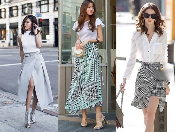 Chân váy quấn độc đáo, tạo điểm nhấn mạnh mẽ cho trang phục