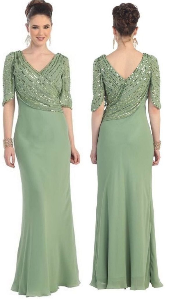 Đầm dạ hội đính hạt phần thân trên tạo điểm nhấn cho trang phục