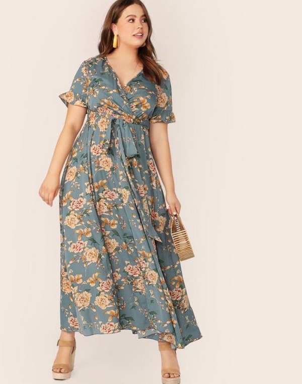 Váy hoa mềm mại cho cô nàng béo bụng tự tin diện mặc