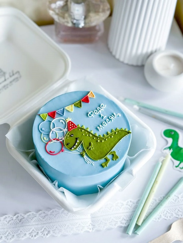 Mẫu bánh bento khủng long cho bé trai